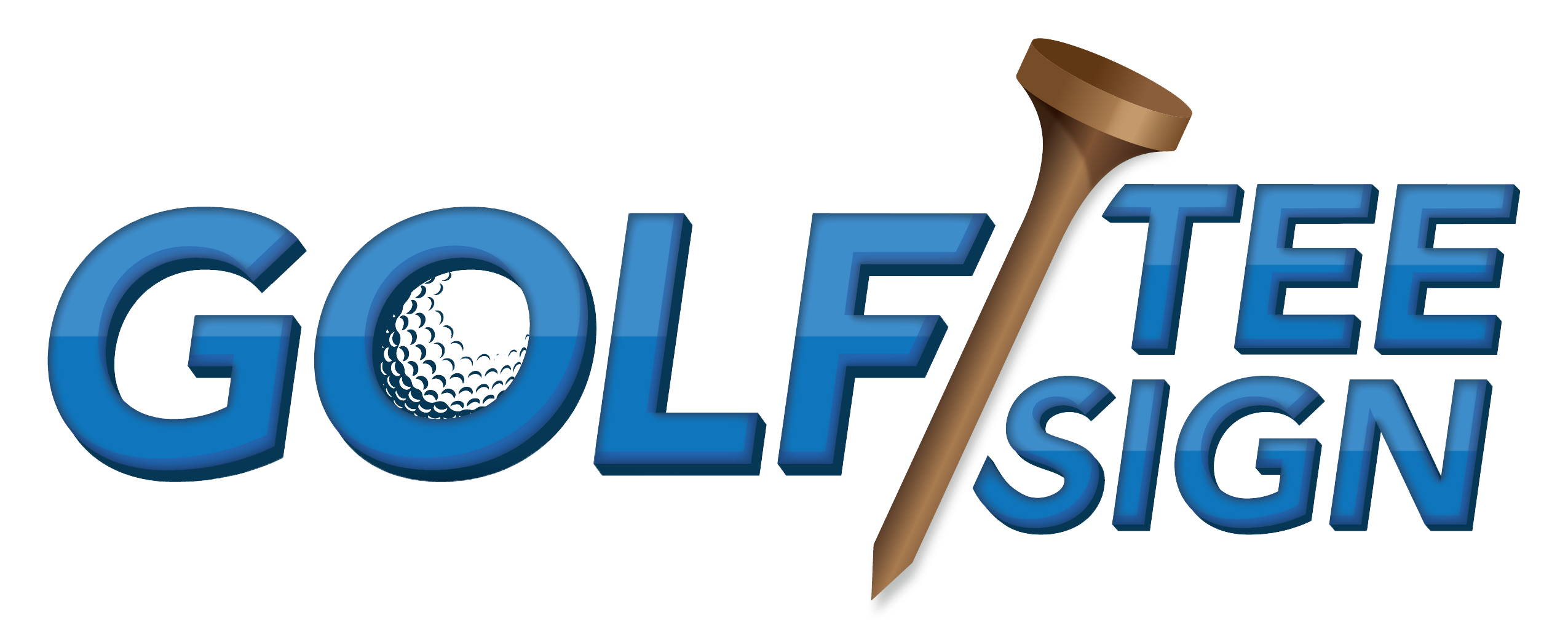 Golf Tee Sign Logo